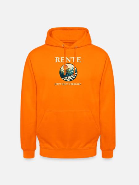 Rente Bergauf Abenteuer - Unisex Hoodie - Orange