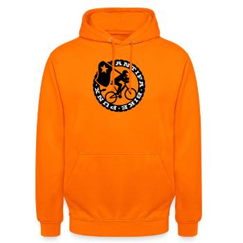 Antifa Bike Punks - Unisex Hoodie - Orange - Vorne - AI Model Male 185 light (185cm) & AI Model Female 180 light (180cm)