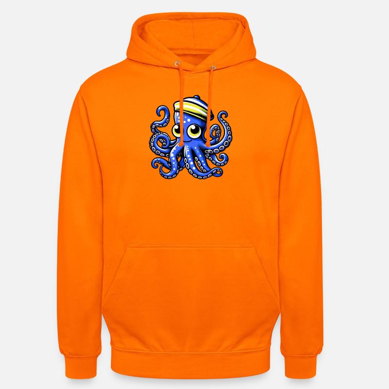 Pieuvre - Sweat-shirt à capuche unisexe - orange