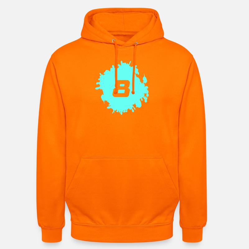 Conception de huit éclaboussures de néon - Sweat-shirt à capuche unisexe - orange