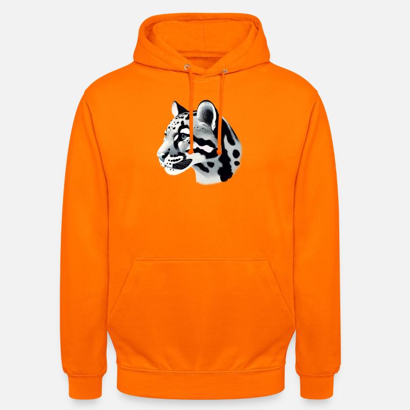 Skyet leopard - Unisex-hettegenser - oransje