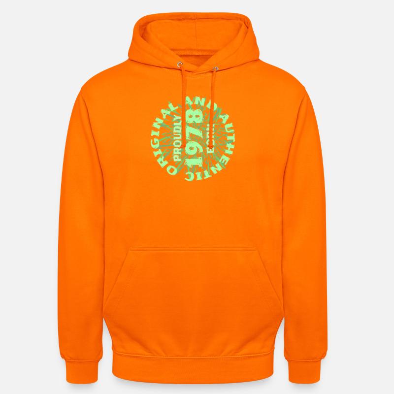 1978 - Sweat-shirt à capuche unisexe - orange