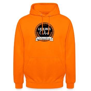 Lieblingsort Ruhpolding - Unisex Hoodie - Orange - Vorne - AI Model Male 185 light (185cm) & AI Model Female 180 light (180cm)