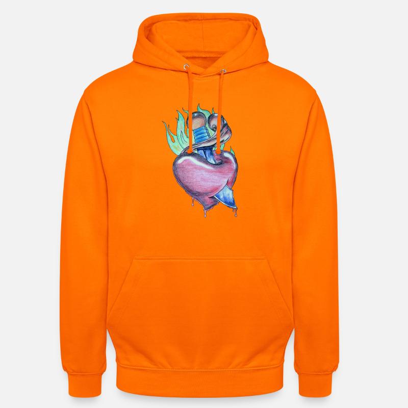 Loderndes Herz - Unisex Hoodie - Orange