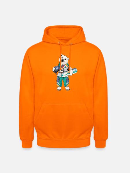 Eisbär Snowboard Fun - Unisex Hoodie - Orange