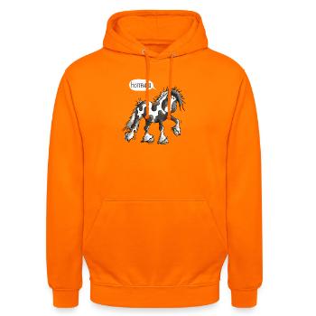 Hottehüüü Irish Tinker - Unisex Hoodie - Orange - Vorne - AI Model Male 185 light (185cm) & AI Model Female 180 light (180cm)
