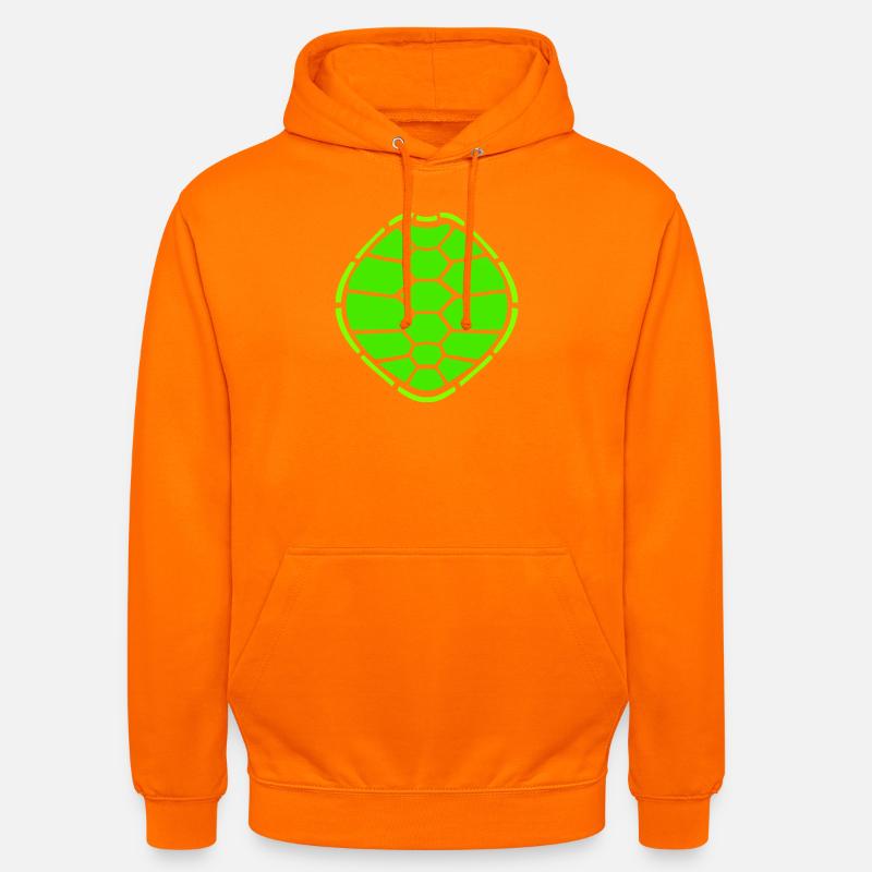 Turtle shell pattern turtle icon cool - Unisex Hoodie - orange