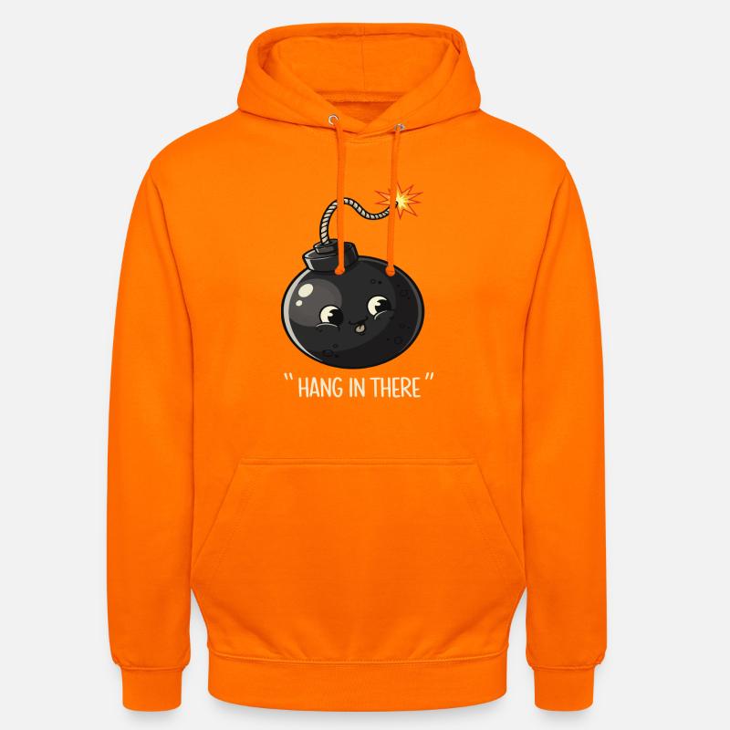 Kawaii Exploding Bomb Comic Design - Unisex Hoodie - orange