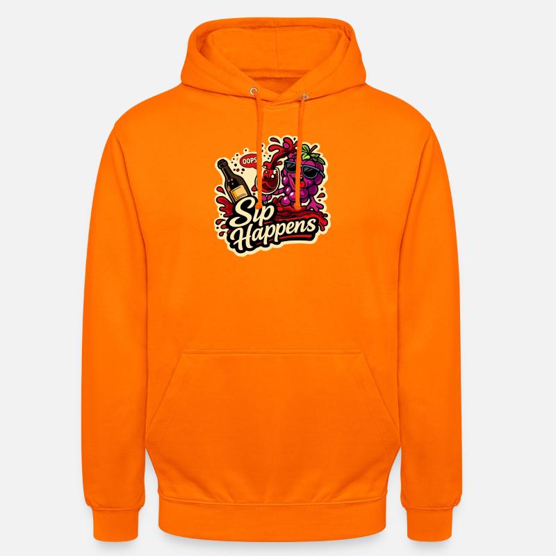 Sip Happens Grapes Comic - Sweat-shirt à capuche unisexe - orange