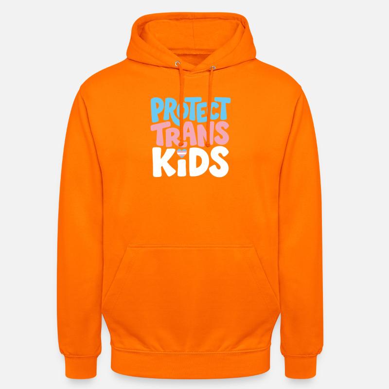 Protect Trans Kids Tee - Sweat-shirt à capuche unisexe - orange