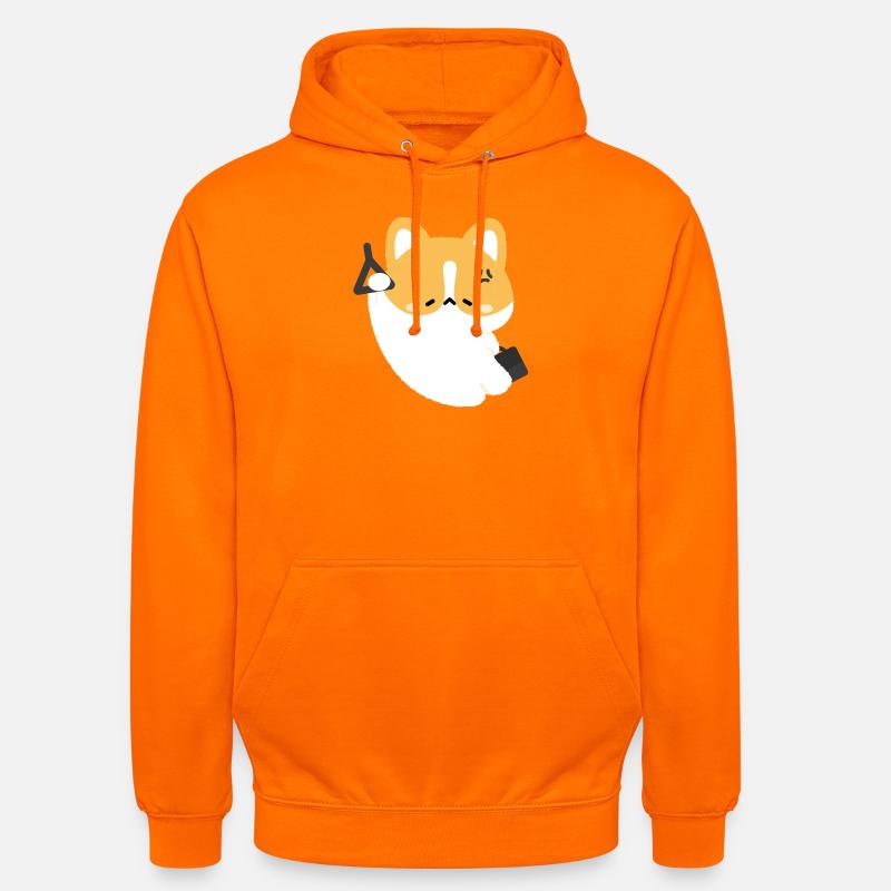 Trajet Corgi fatigué - Sweat-shirt à capuche unisexe - orange