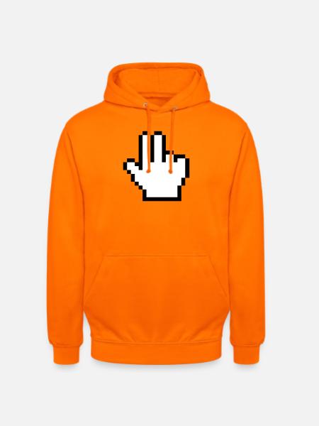 Mouse hand 2 fingers - Unisex Hoodie - orange