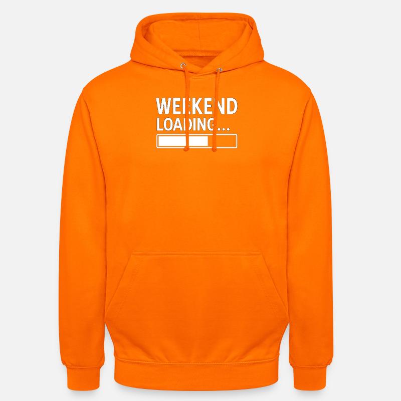 Weekend Loading... – Funny Minimal Design - Unisex Hoodie - orange
