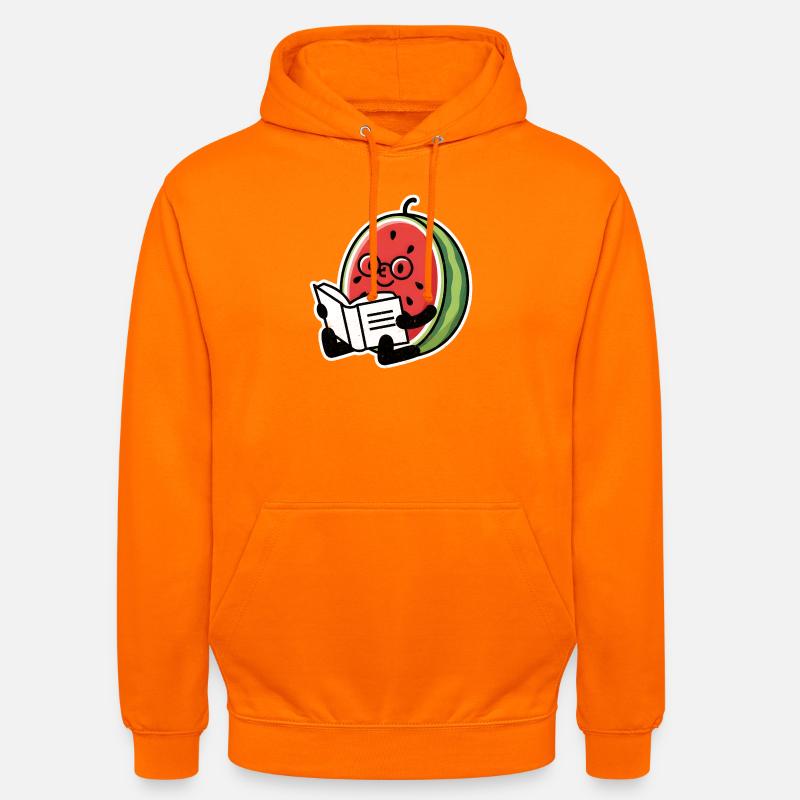 Wassermelone Leseheld - Unisex Hoodie - Orange