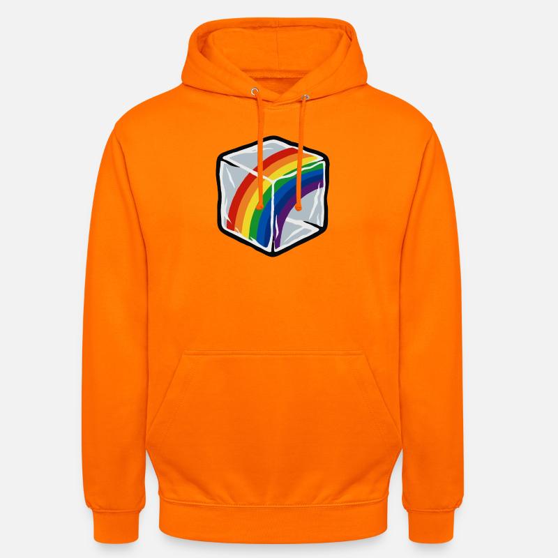 Arc-en-ciel en cube - Sweat-shirt à capuche unisexe - orange