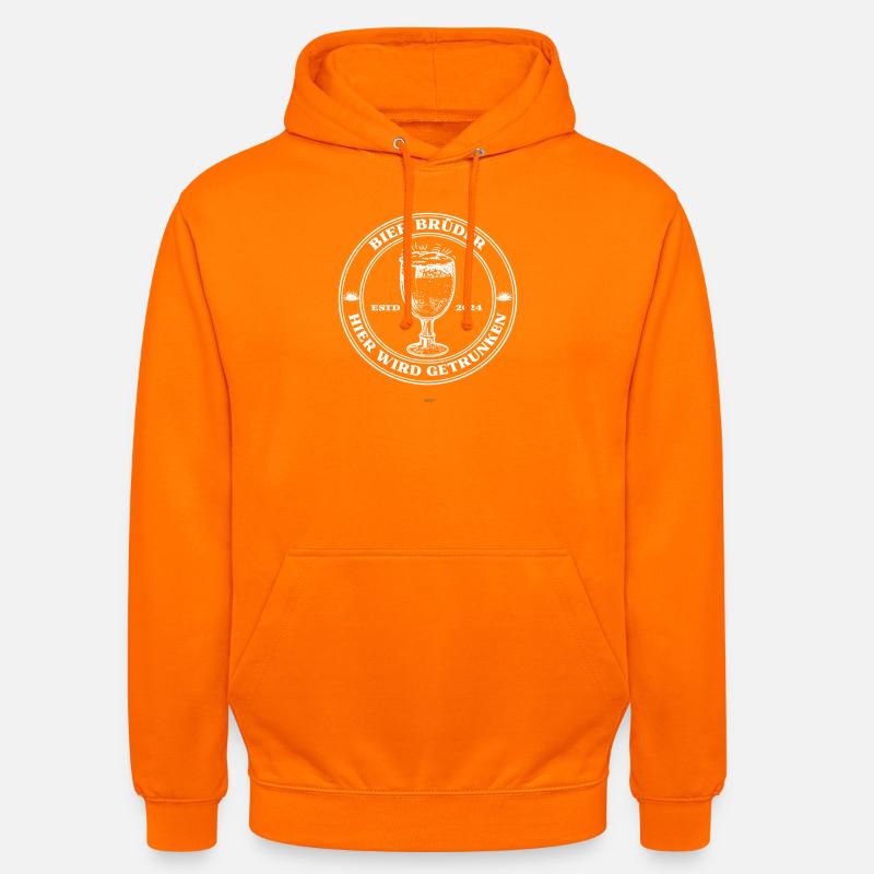 BierBrüder. Hier wird getrunken. - Unisex Hoodie - Orange