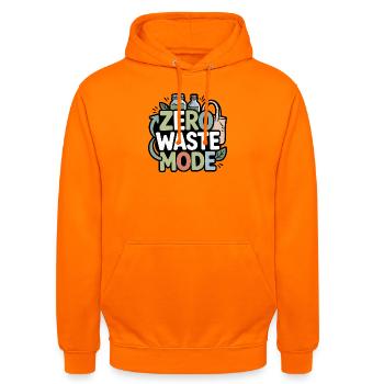 zero-waste-mode - Unisex Hoodie - Orange - Vorne - AI Model Male 185 light (185cm) & AI Model Female 180 light (180cm)