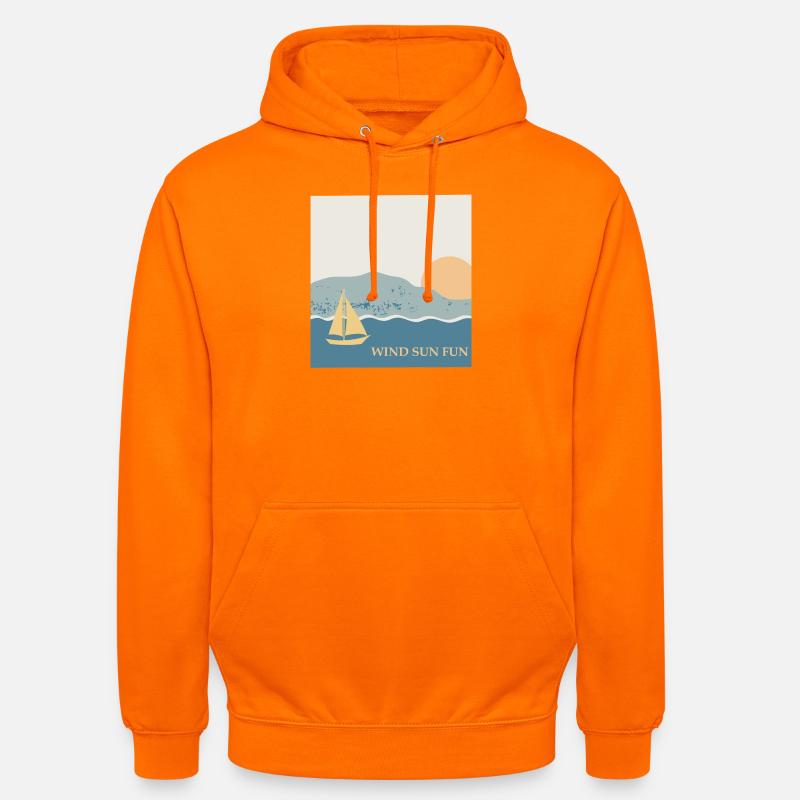 Vent Soleil Plaisir Navigation Rêve - Sweat-shirt à capuche unisexe - orange