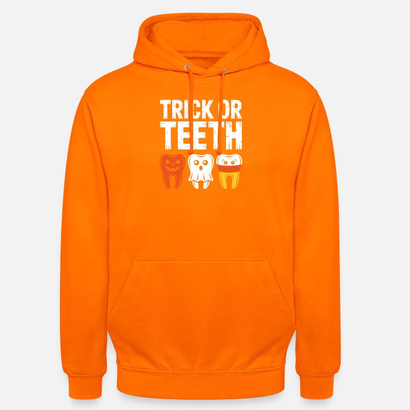 Trick oder Teeth Halloween-Trio - Unisex Hoodie - Orange