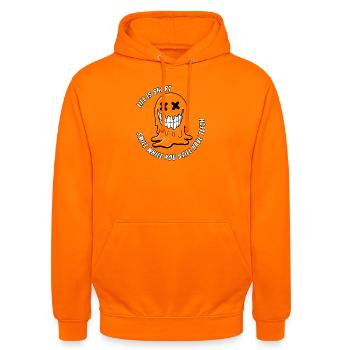 Life & Teeth.TR - Unisex Hoodie - orange - Front - AI Model Male 185 light (185cm) & AI Model Female 180 light (180cm)