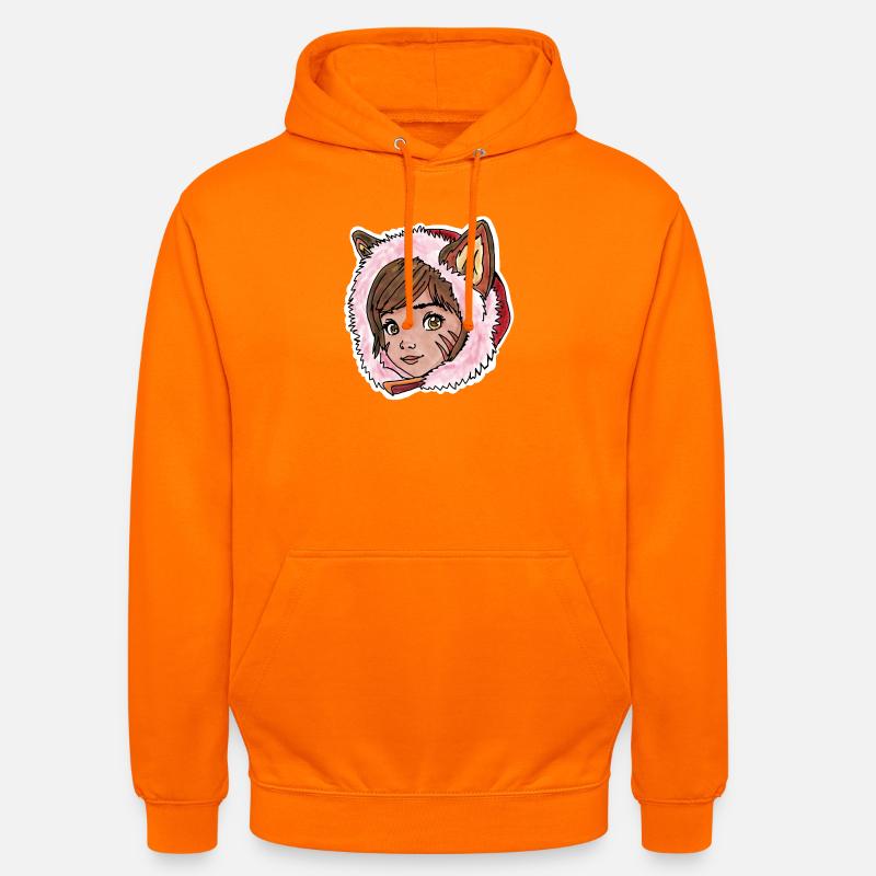 Rotkäppchen als kleiner Wolf - Unisex Hoodie - Orange