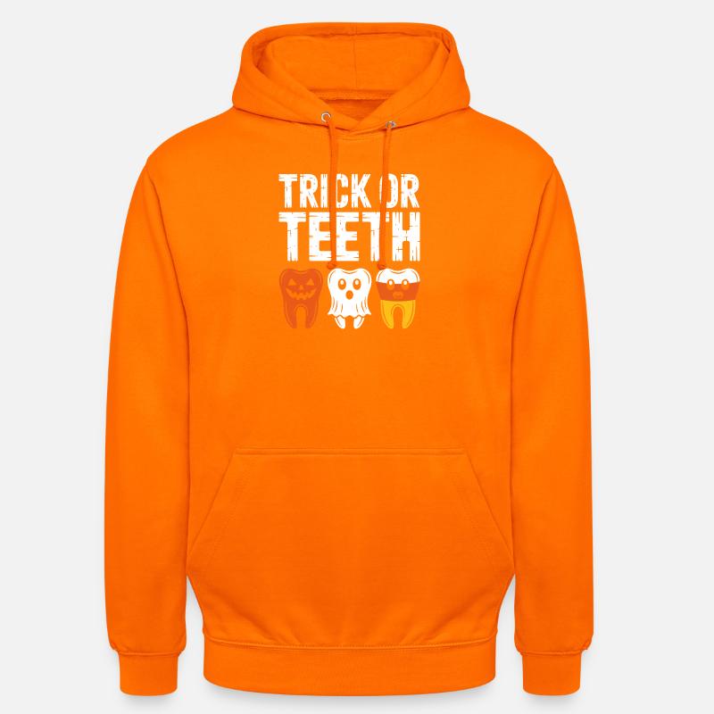 Trick oder Teeth Halloween-T-Shirt - Unisex Hoodie - Orange