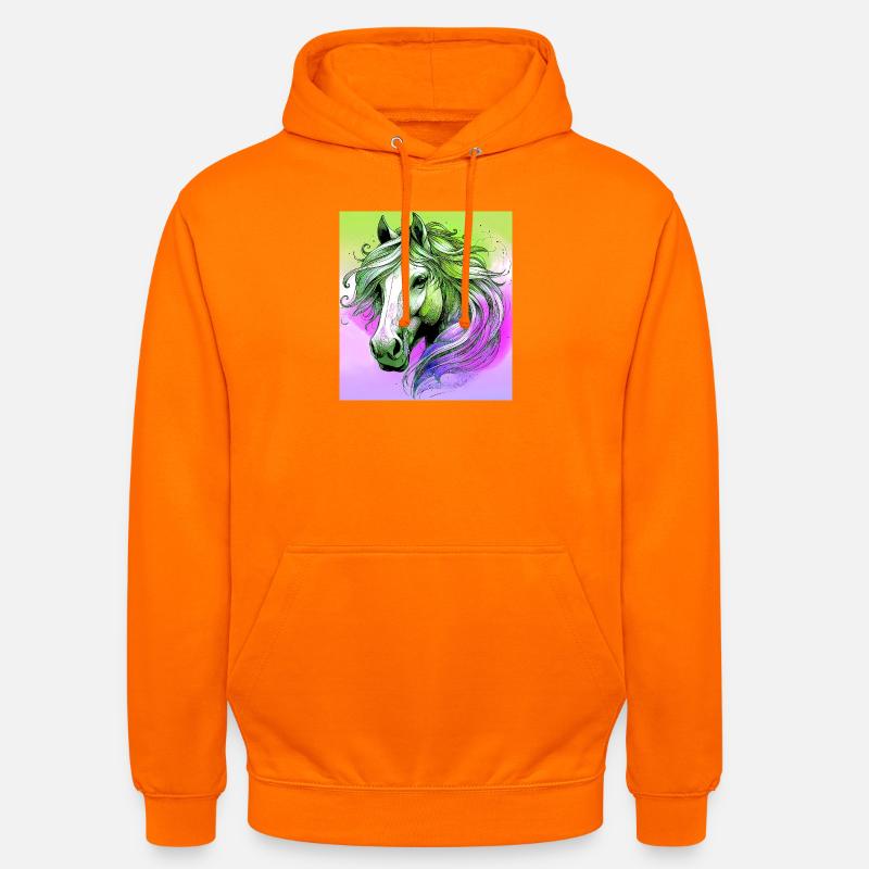 cheval - Sweat-shirt à capuche unisexe - orange