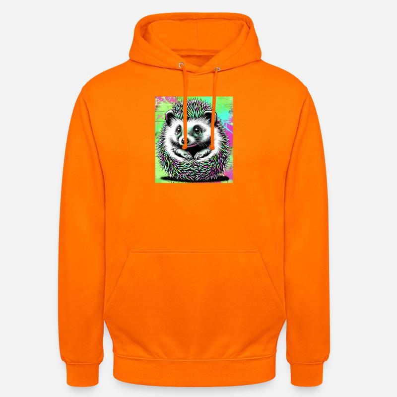 hérisson - Sweat-shirt à capuche unisexe - orange