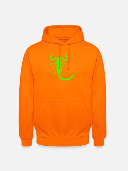Leuchtender Skorpion Silhouette - Unisex Hoodie - Orange