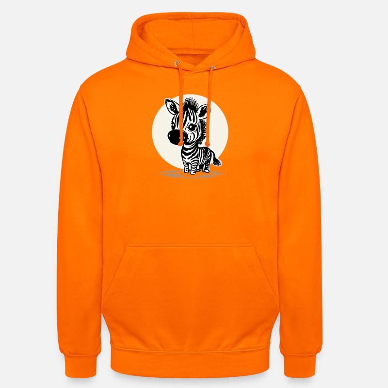 Zèbre mignon – Motif d’animal mignon - Sweat-shirt à capuche unisexe - orange