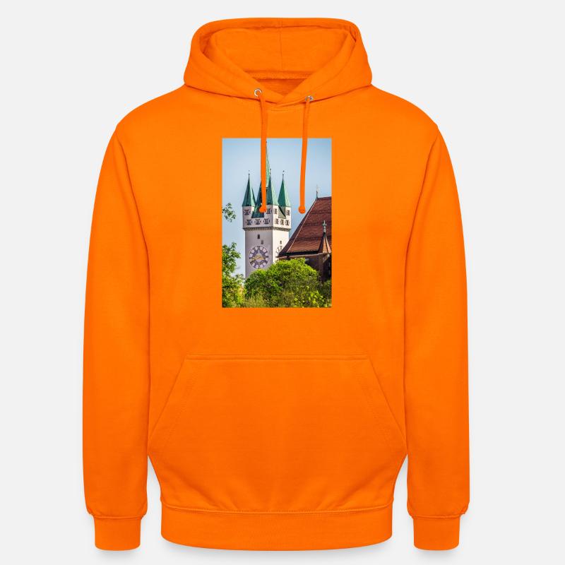Straubing torre della città - Felpa con cappuccio unisex - arancione
