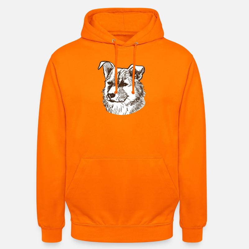 Cane - Felpa con cappuccio unisex - arancione