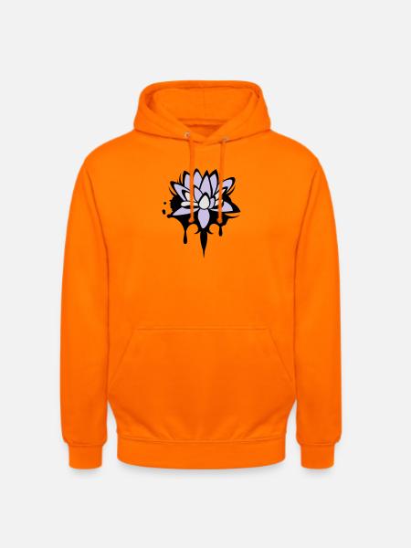 Fleur de lotus graffiti - Sweat-shirt à capuche unisexe - orange