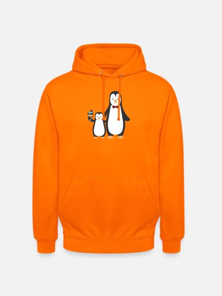 Pinguin Pinguine mit Eis - Unisex Hoodie - Orange