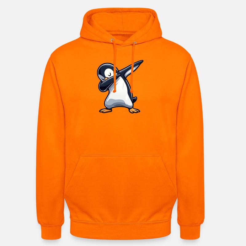 Penguin Dab Dabbing Cool Relaxed - Unisex Hoodie - orange