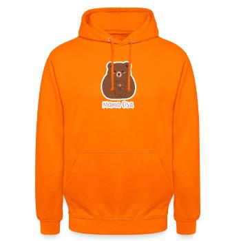 Mama Bear - Unisex Hoodie - orange - Front - AI Model Male 185 light (185cm) & AI Model Female 180 light (180cm)