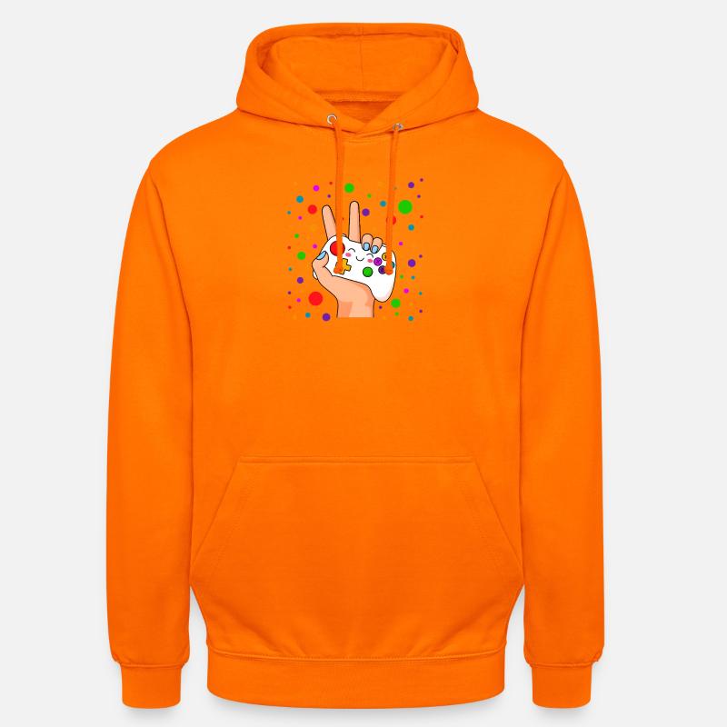 Peace-Zeichen-Controller Pop - Unisex Hoodie - Orange