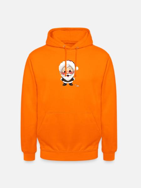 Merry Gnome Christmas Gift Idea Gnome - Unisex Hoodie - orange