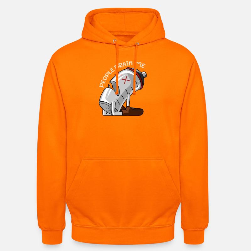 Introverti - Design drôle d’introverti - Sarcastic Sar - Sweat-shirt à capuche unisexe - orange