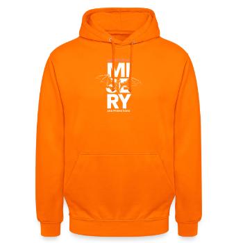 Manifestation von Midnight Bat - Unisex Hoodie - Orange - Vorne - AI Model Male 185 light (185cm) & AI Model Female 180 light (180cm)