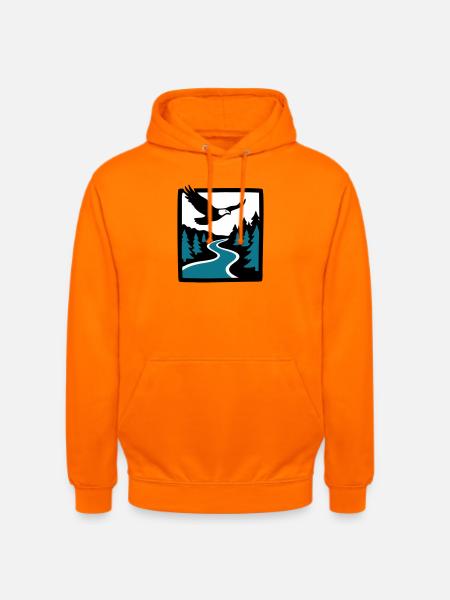 Eagle River Forest Graphic - Unisex Hoodie - orange