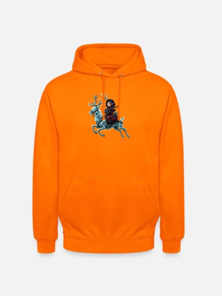 Der Geist des Winters – Keltischer Frostreiter - Unisex Hoodie - Orange