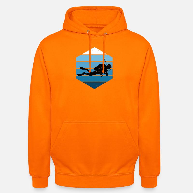 Concentration pure de plongée - Sweat-shirt à capuche unisexe - orange