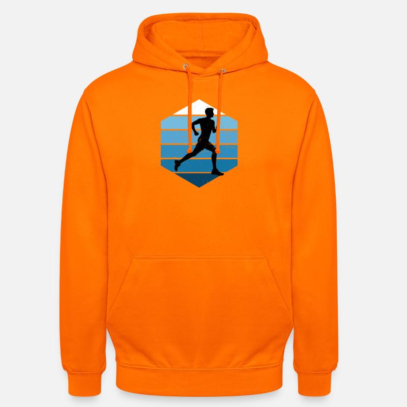 Geschenkidee für einen Running mit Running - Unisex Hoodie - Orange