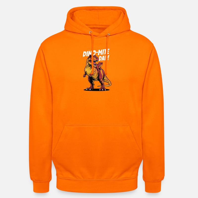 Dino-Mite Dad - T-Rex Power - Sweat-shirt à capuche unisexe - orange