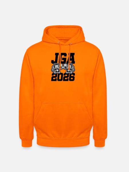 Jga 2026 Bachelor Party Monkeys - Unisex Hoodie - orange