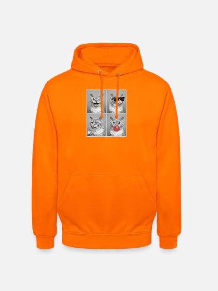 Katzen Selkirk Rex Katze - Unisex Hoodie - Orange