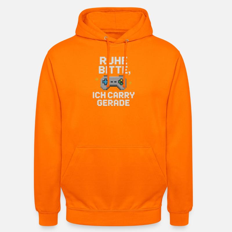 Silence Please Pixel Controller Graphiques - Sweat-shirt à capuche unisexe - orange