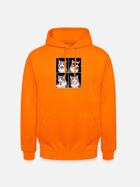 Katzen Selkirk Rex Katze - Unisex Hoodie - Orange