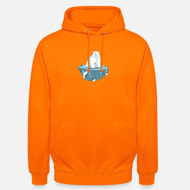 Eisbär auf Eisscholle - Unisex Hoodie - Orange